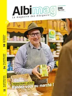 Couverture magazine Albimag Mars 2026 producteur marché couvert d'bi